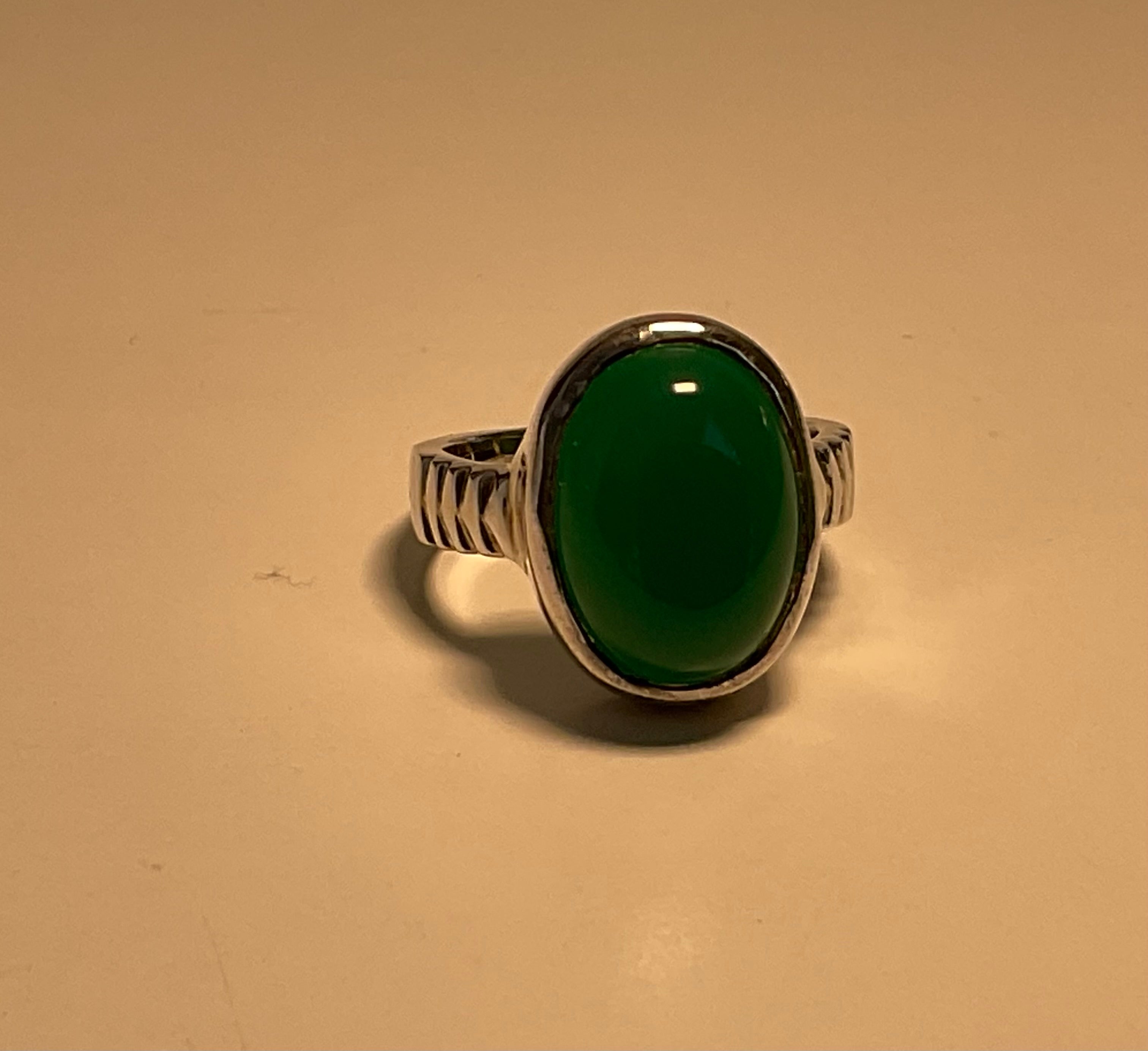 Green Onyx ring design 3